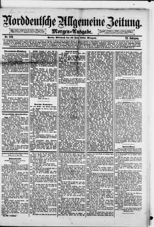Norddeutsche allgemeine Zeitung on Jun 18, 1884