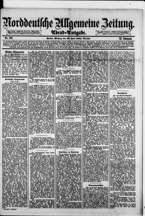 Norddeutsche allgemeine Zeitung vom 23.06.1884