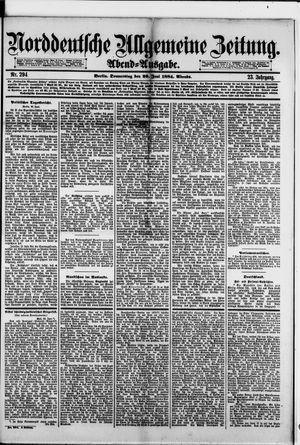 Norddeutsche allgemeine Zeitung vom 26.06.1884