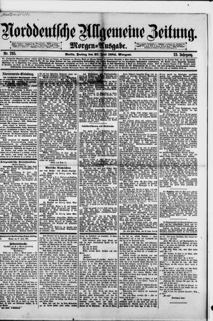 Norddeutsche allgemeine Zeitung vom 27.06.1884