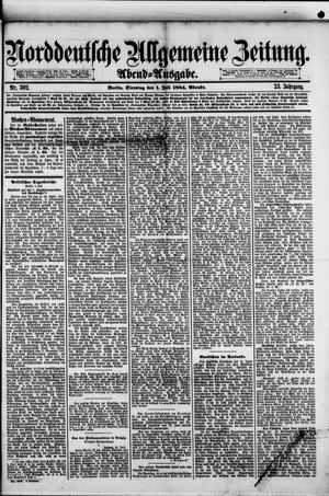 Norddeutsche allgemeine Zeitung vom 01.07.1884