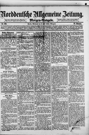 Norddeutsche allgemeine Zeitung vom 02.07.1884