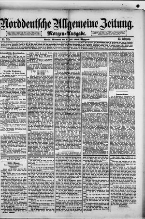 Norddeutsche allgemeine Zeitung vom 09.07.1884