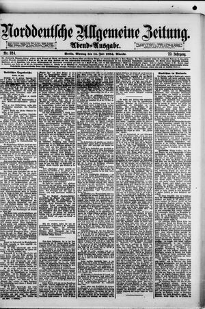 Norddeutsche allgemeine Zeitung vom 14.07.1884