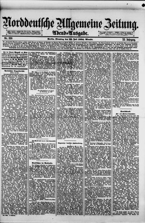 Norddeutsche allgemeine Zeitung vom 22.07.1884