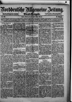Norddeutsche allgemeine Zeitung vom 28.07.1884