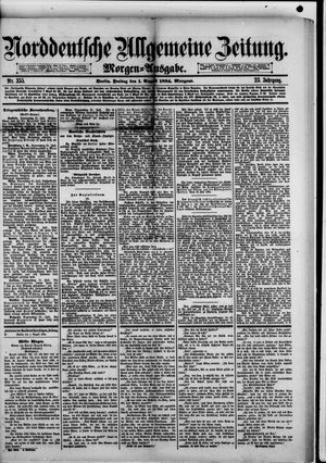 Norddeutsche allgemeine Zeitung vom 01.08.1884