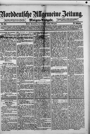 Norddeutsche allgemeine Zeitung vom 07.08.1884
