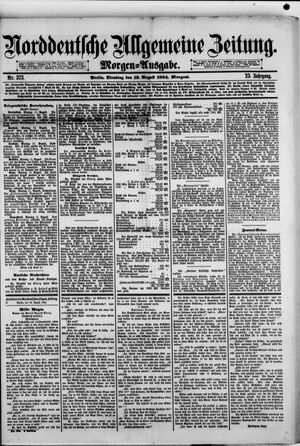 Norddeutsche allgemeine Zeitung vom 12.08.1884