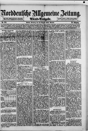 Norddeutsche allgemeine Zeitung on Aug 12, 1884