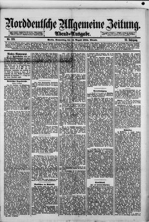 Norddeutsche allgemeine Zeitung on Aug 14, 1884