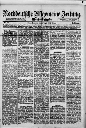 Norddeutsche allgemeine Zeitung vom 14.08.1884