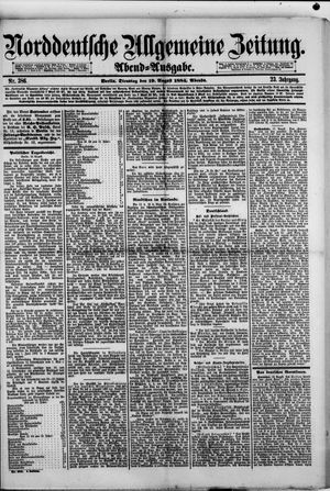 Norddeutsche allgemeine Zeitung vom 19.08.1884