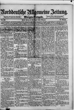 Norddeutsche allgemeine Zeitung vom 29.08.1884