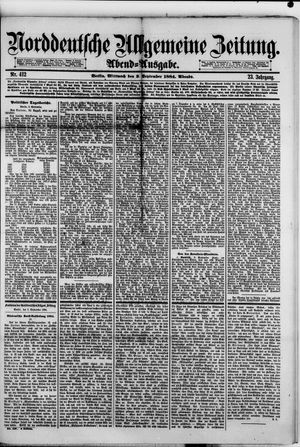 Norddeutsche allgemeine Zeitung vom 03.09.1884