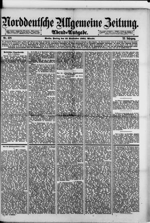 Norddeutsche allgemeine Zeitung vom 12.09.1884