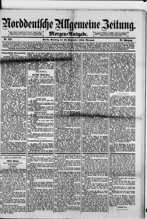 Norddeutsche allgemeine Zeitung vom 16.09.1884
