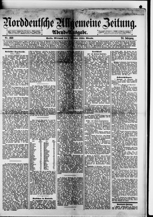 Norddeutsche allgemeine Zeitung vom 01.10.1884
