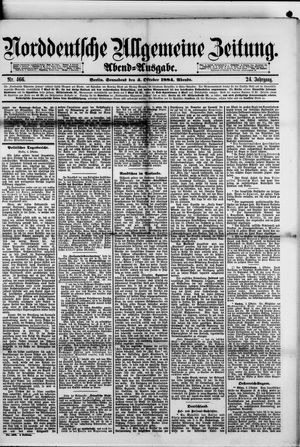 Norddeutsche allgemeine Zeitung vom 04.10.1884
