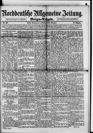 Norddeutsche allgemeine Zeitung vom 05.10.1884