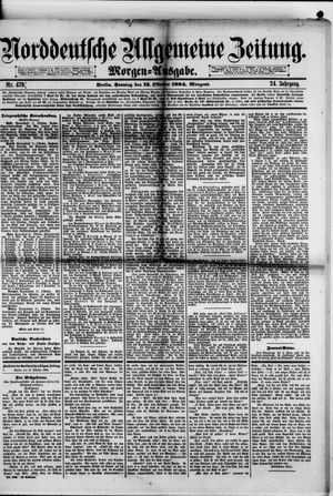 Norddeutsche allgemeine Zeitung on Oct 12, 1884