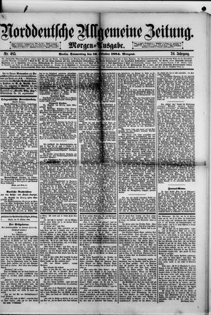 Norddeutsche allgemeine Zeitung on Oct 16, 1884