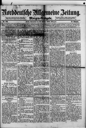 Norddeutsche allgemeine Zeitung vom 18.10.1884