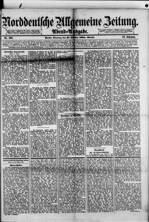 Norddeutsche allgemeine Zeitung vom 21.10.1884