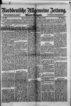 Norddeutsche allgemeine Zeitung vom 22.10.1884