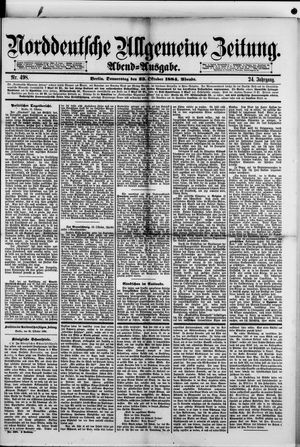 Norddeutsche allgemeine Zeitung vom 23.10.1884