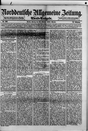 Norddeutsche allgemeine Zeitung vom 24.10.1884