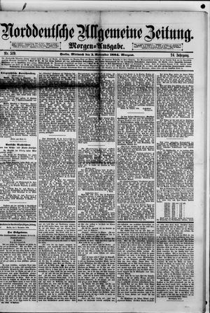 Norddeutsche allgemeine Zeitung vom 05.11.1884