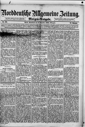 Norddeutsche allgemeine Zeitung vom 08.11.1884