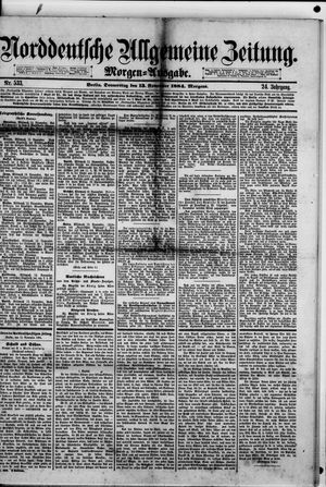 Norddeutsche allgemeine Zeitung vom 13.11.1884