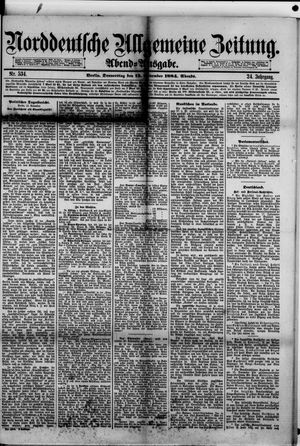 Norddeutsche allgemeine Zeitung vom 13.11.1884