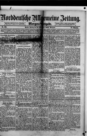 Norddeutsche allgemeine Zeitung vom 14.11.1884