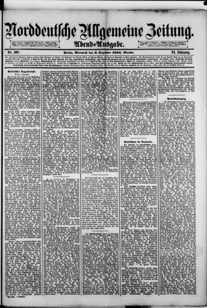 Norddeutsche allgemeine Zeitung vom 03.12.1884