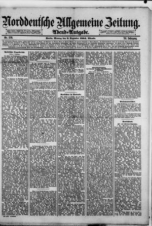 Norddeutsche allgemeine Zeitung vom 08.12.1884