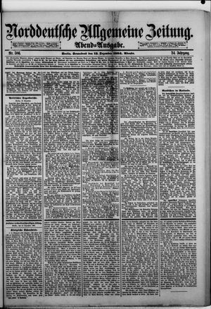 Norddeutsche allgemeine Zeitung vom 13.12.1884