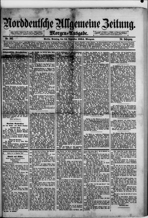 Norddeutsche allgemeine Zeitung on Dec 14, 1884