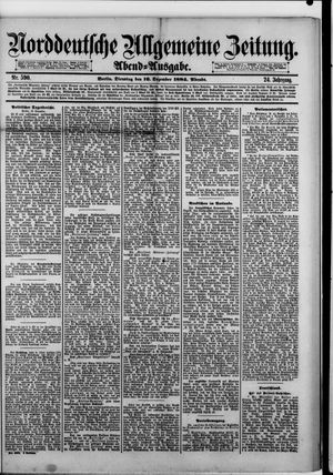 Norddeutsche allgemeine Zeitung vom 16.12.1884