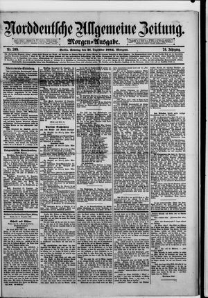 Norddeutsche allgemeine Zeitung vom 21.12.1884