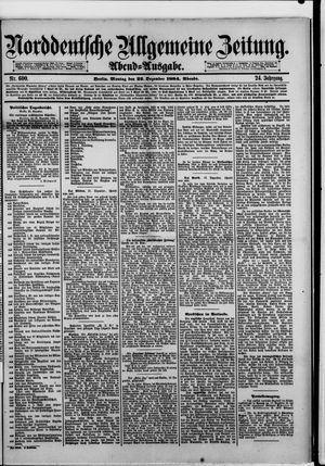 Norddeutsche allgemeine Zeitung vom 22.12.1884