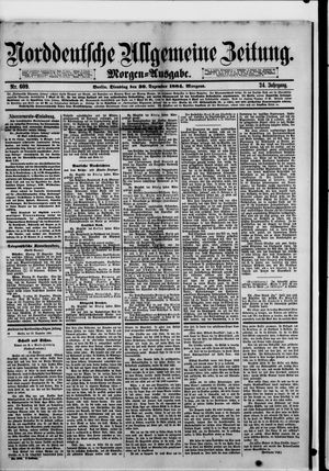 Norddeutsche allgemeine Zeitung vom 30.12.1884