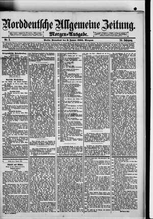 Norddeutsche allgemeine Zeitung vom 03.01.1885