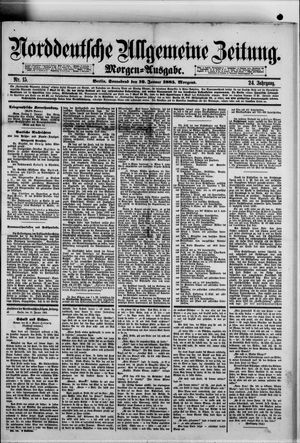 Norddeutsche allgemeine Zeitung vom 10.01.1885