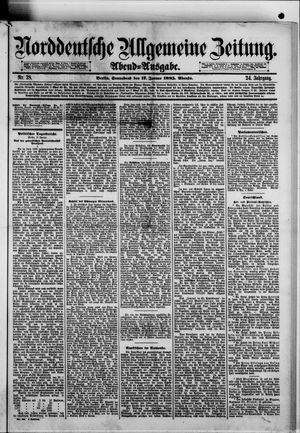 Norddeutsche allgemeine Zeitung vom 17.01.1885