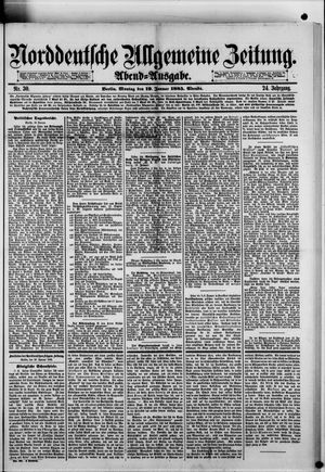 Norddeutsche allgemeine Zeitung vom 19.01.1885