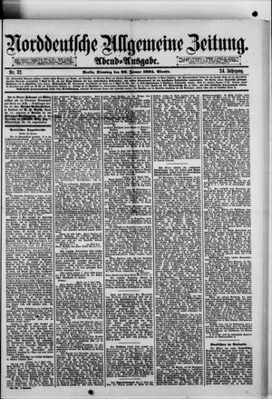 Norddeutsche allgemeine Zeitung vom 20.01.1885