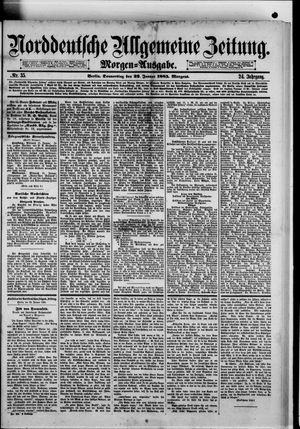 Norddeutsche allgemeine Zeitung vom 22.01.1885